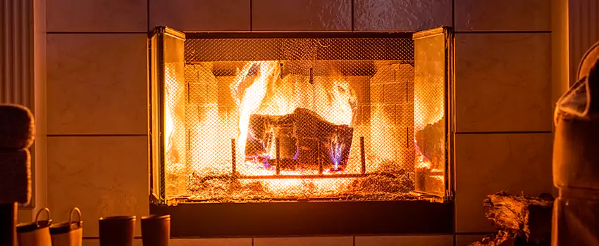 Mendota Hearth Landscape Fireplace Installation in Easton, Pennsylvania